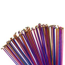 TOTAL BMX DOUBLE BUTTED RAINBOW Spokes rainbow 182mm 20pcs incl. Nipples
