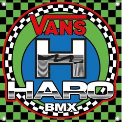 BACHE BMX HARO VANS ROUGE/VERT 100CM