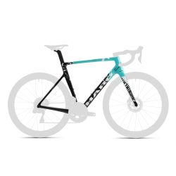 VELO ROUTE/COURSE SET CADRE + FOURCHE HARO RIVETTE CARBON Matte Black / Teal